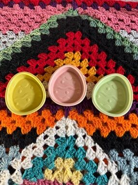 Pastel Ceramic Egg-Shaped Trinket Dishes - Pink, Lime, Sage